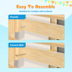 Bellemave® Toddler Climbing Toys Indoor - Featuring a Rock Climbing Wall, Wooden Swings, Gymnastic Rings, Rope Ladders, and Stretching Equipment,All - in - One 10 - in - 1 - Bellemave