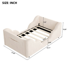 Bellemave® Toddler Floor Bed with Storage Bag, Kid Bed Frame, Standard Crib Size Kids Beds Up to 1 - 6 Years Girls and Boys, Montessori Floor Beds - Bellemave