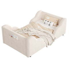 Bellemave® Toddler Floor Bed with Storage Bag, Kid Bed Frame, Standard Crib Size Kids Beds Up to 1 - 6 Years Girls and Boys, Montessori Floor Beds - Bellemave