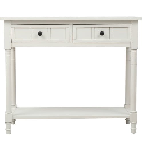 Bellemave® Traditional Design Console Table with Two Drawers and Bottom Shelf - Bellemave