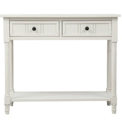 Bellemave® Traditional Design Console Table with Two Drawers and Bottom Shelf - Bellemave