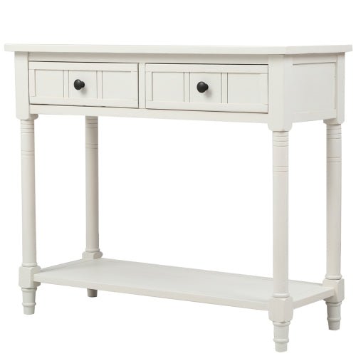 Bellemave® Traditional Design Console Table with Two Drawers and Bottom Shelf - Bellemave