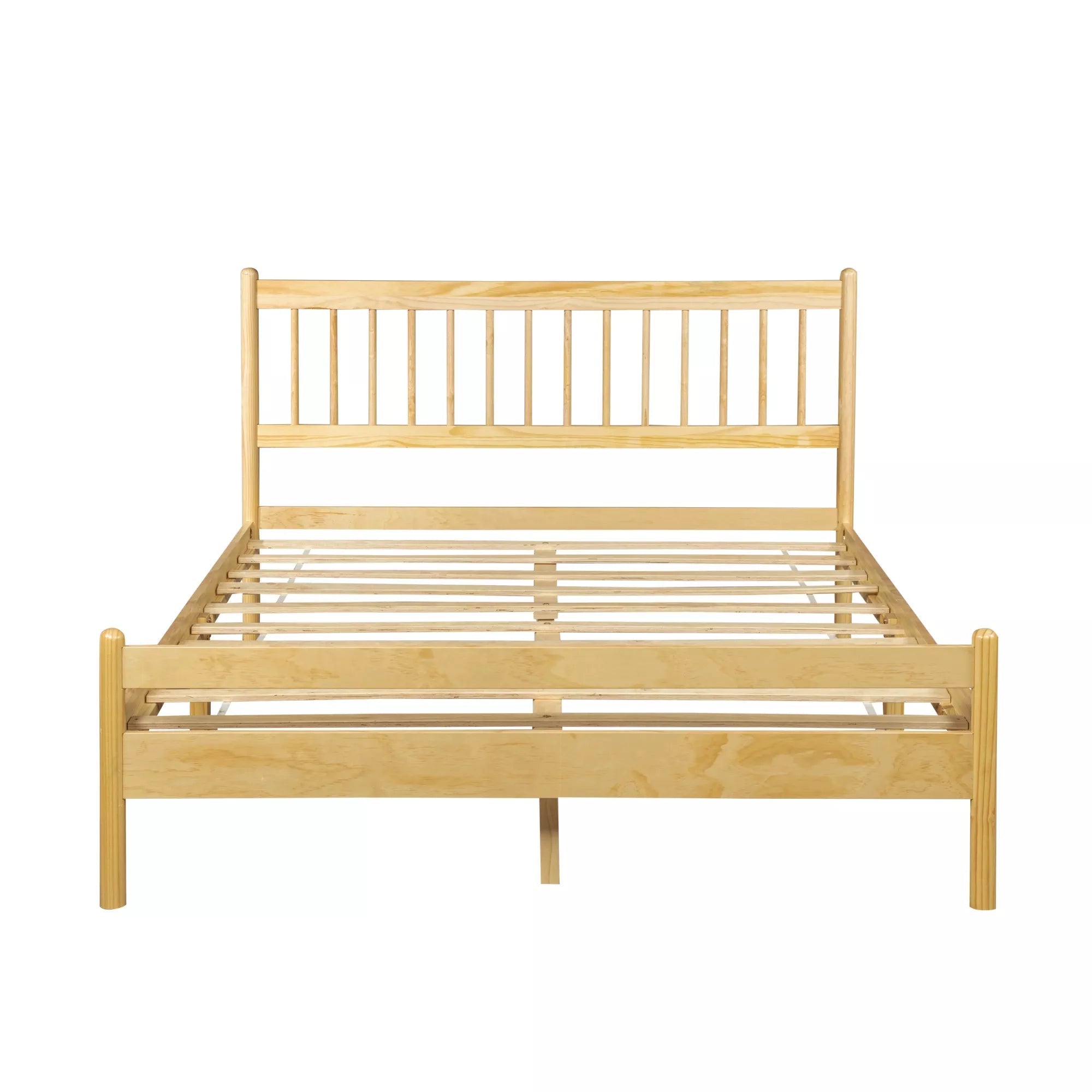 Bellemave® Traditional Solid Wood Bed Frame with Headboard and Footboard - Bellemave