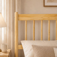 Bellemave® Traditional Solid Wood Bed Frame with Headboard and Footboard - Bellemave