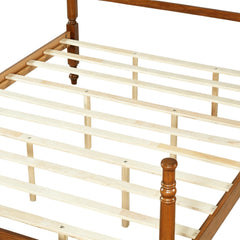 Bellemave® Traditional Wood Spindle Post Bed, Modern Farmhouse Platform Bed with Headboard, No Box Spring Required - Bellemave