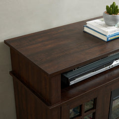 Bellemave® TV Stand with Electric Fireplace Entertainment Center,Door Sensor - Reclaimed Barnwood Color - Bellemave