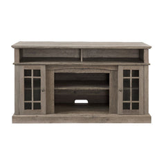 Bellemave® TV Stand with Electric Fireplace Entertainment Center,Door Sensor - Reclaimed Barnwood Color - Bellemave
