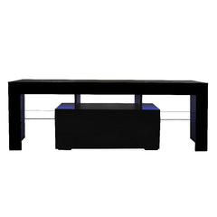 Bellemave® TV Stands for Living Room with LED RGB Lights，in Lounge Room, Living Room and Bedroom(Black) - Bellemave