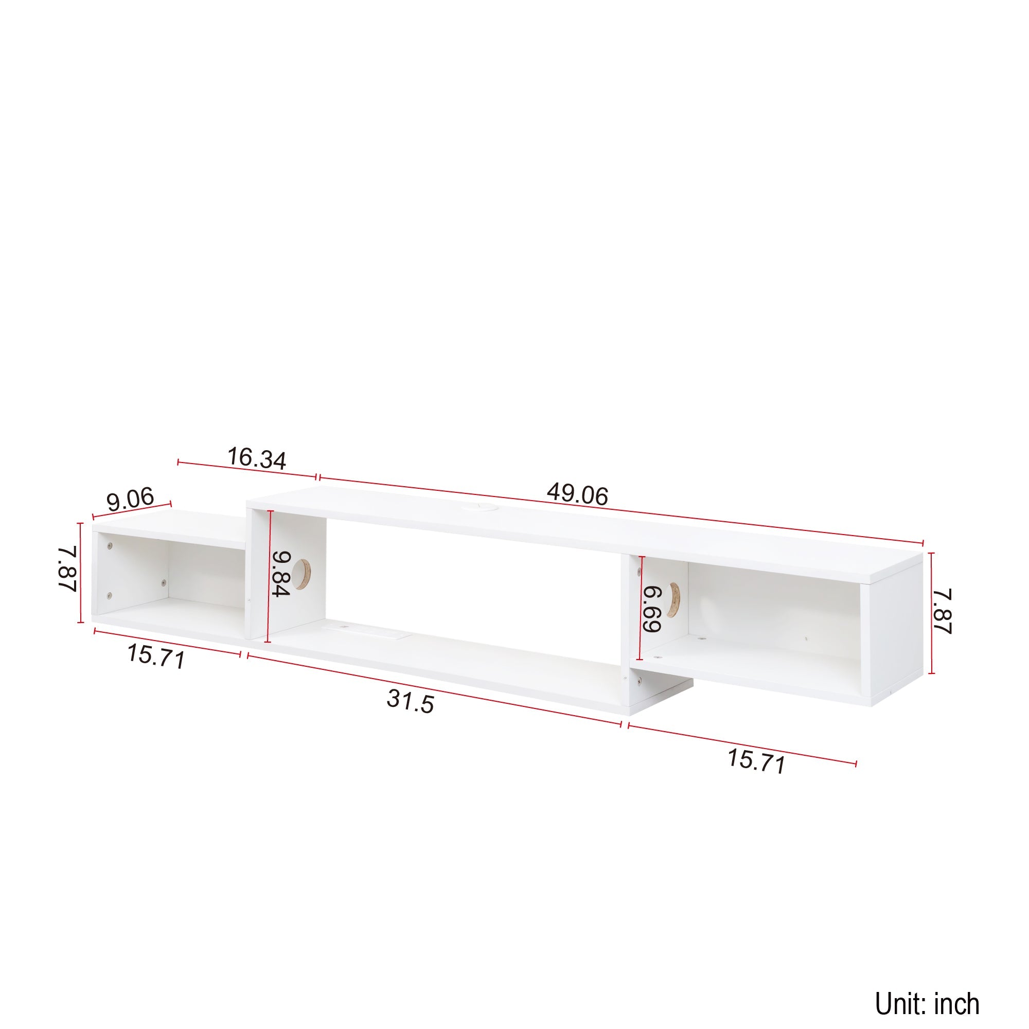 Bellemave® TV Stands for Living Room with LED RGB Lights，in Lounge Room, Living Room and Bedroom(Black) - Bellemave