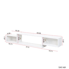 Bellemave® TV Stands for Living Room with LED RGB Lights，in Lounge Room, Living Room and Bedroom(Black) - Bellemave