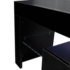Bellemave® TV Stands for Living Room with LED RGB Lights，in Lounge Room, Living Room and Bedroom(Black) - Bellemave