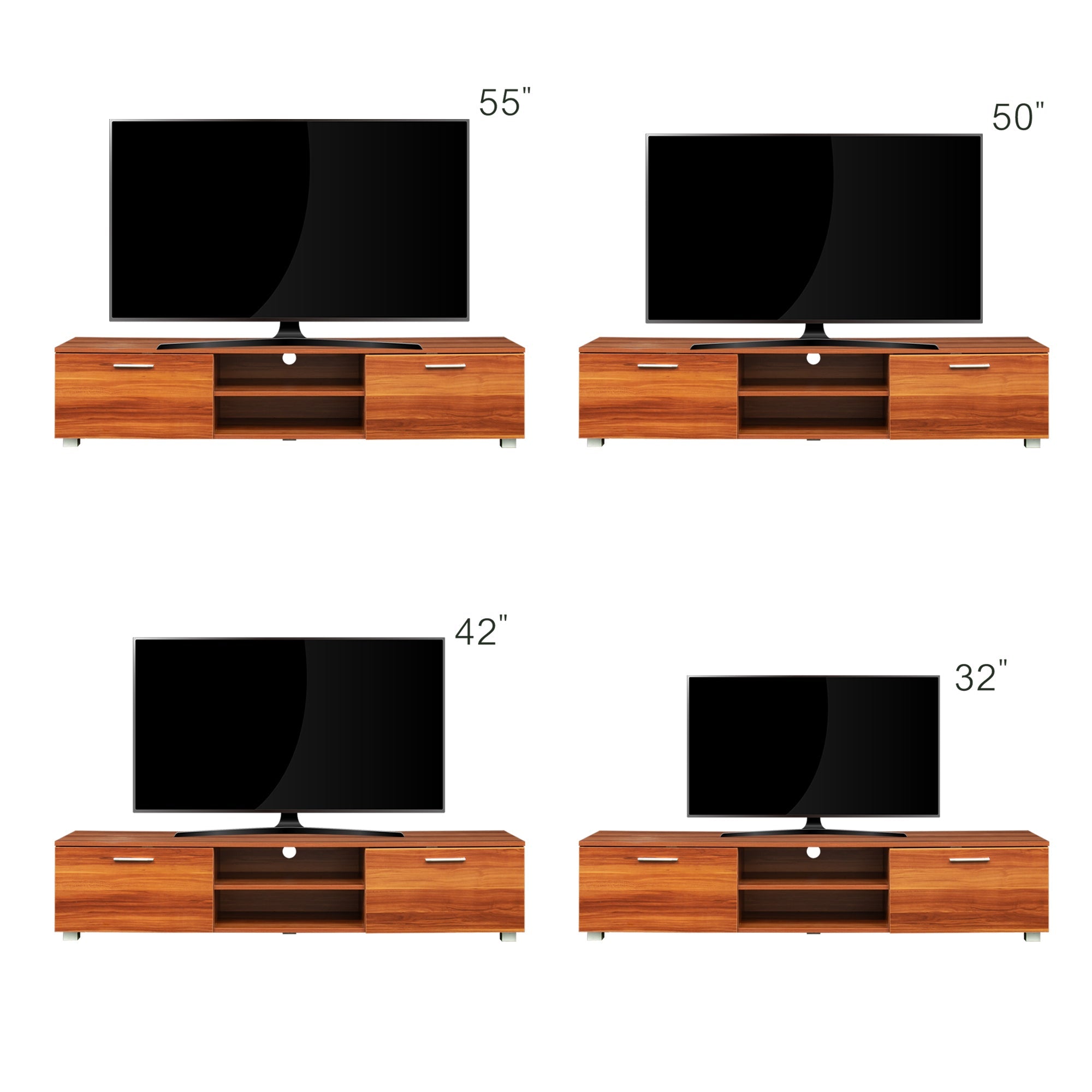 Bellemave® TV Stands for Living Room with LED RGB Lights，in Lounge Room, Living Room and Bedroom(Black) - Bellemave