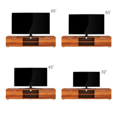 Bellemave® TV Stands for Living Room with LED RGB Lights，in Lounge Room, Living Room and Bedroom(Black) - Bellemave