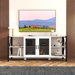 Bellemave® TV Stands for Living Room with LED RGB Lights，in Lounge Room, Living Room and Bedroom(Black) - Bellemave
