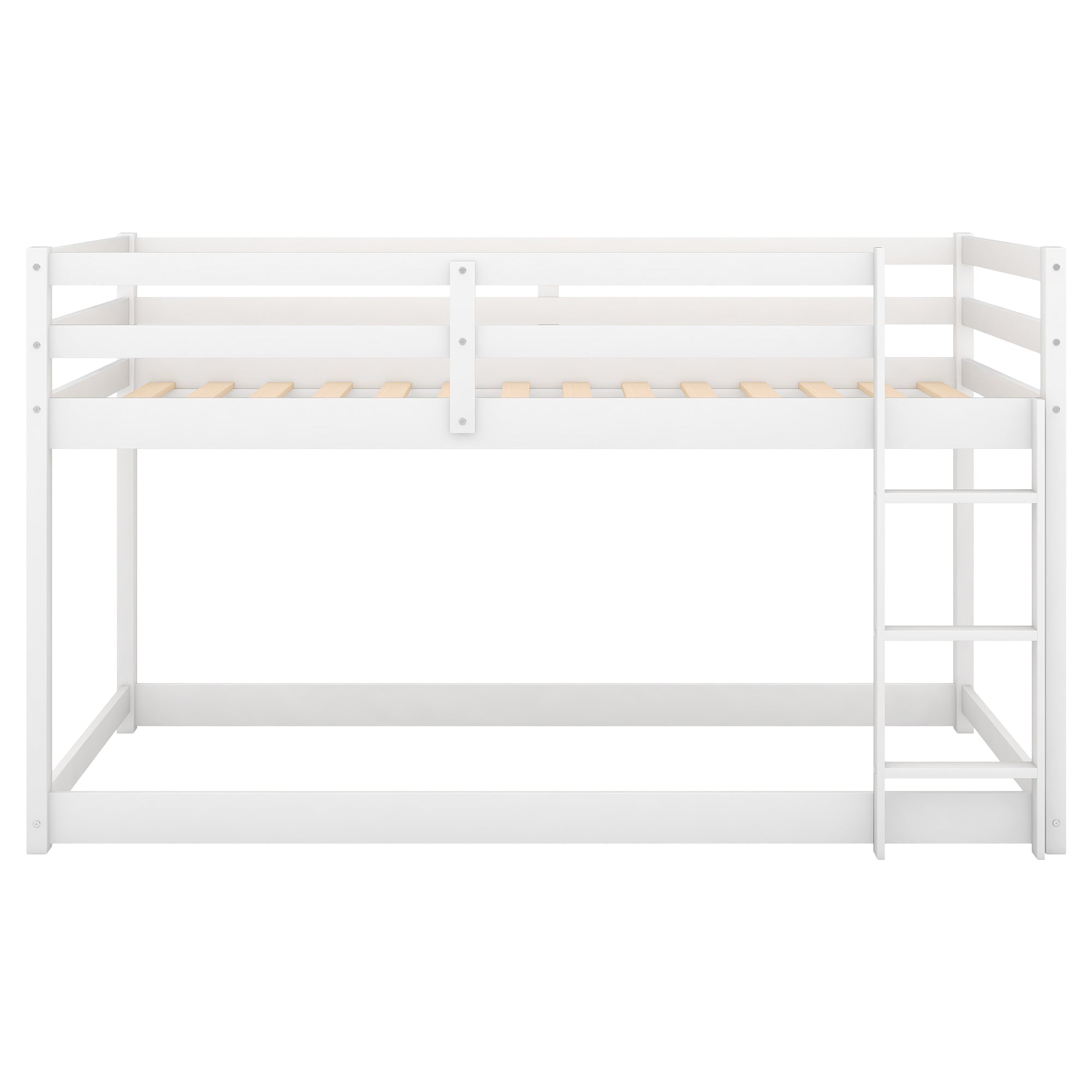 Bellemave® Twin Bunk Bed with Convertible Slide and Ladder , Gray - Bellemave
