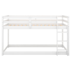 Bellemave® Twin Bunk Bed with Convertible Slide and Ladder , Gray - Bellemave