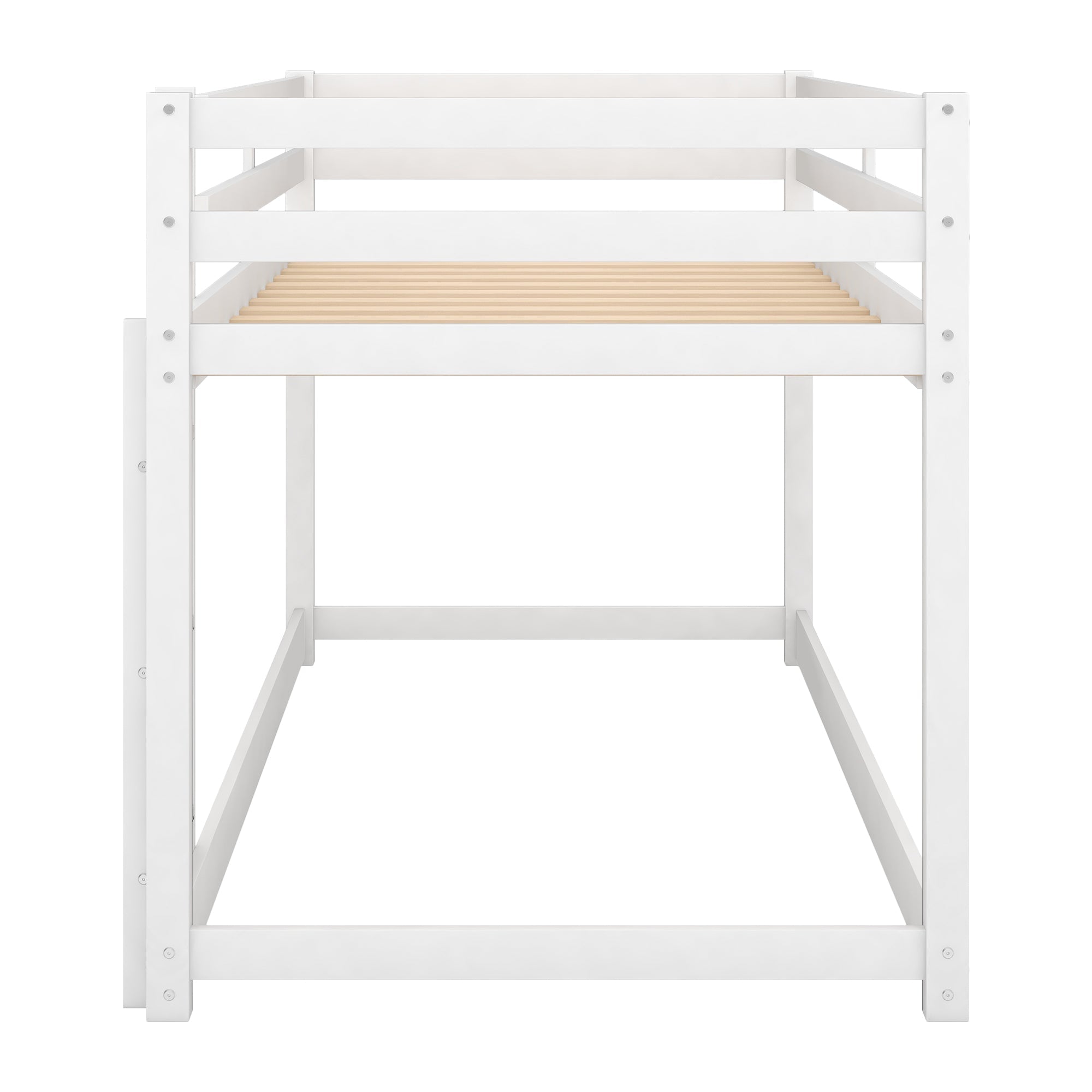 Bellemave® Twin Bunk Bed with Convertible Slide and Ladder , Gray - Bellemave