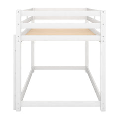 Bellemave® Twin Bunk Bed with Convertible Slide and Ladder , Gray - Bellemave