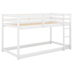 Bellemave® Twin Bunk Bed with Convertible Slide and Ladder , Gray - Bellemave