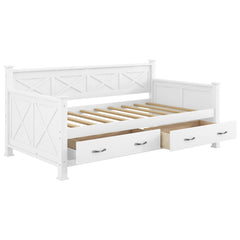 Bellemave® Twin Daybed with Drawers, Wood daybed Frame with Storage,Modern and Rustic Casual Twin Daybed - Bellemave