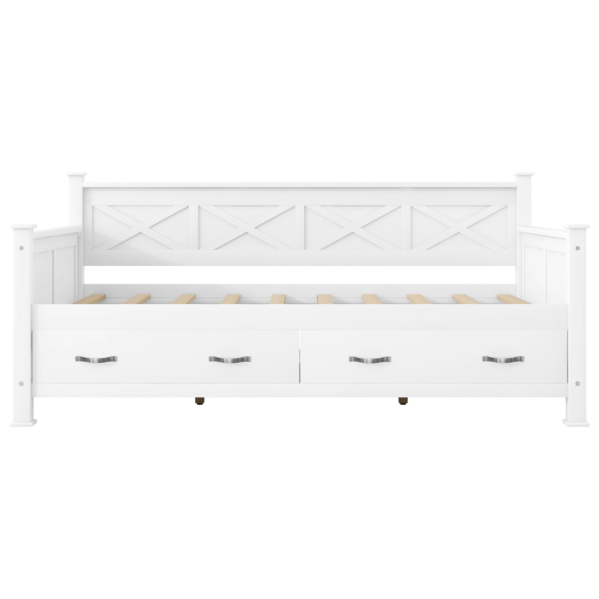 Bellemave® Twin Daybed with Drawers, Wood daybed Frame with Storage,Modern and Rustic Casual Twin Daybed - Bellemave
