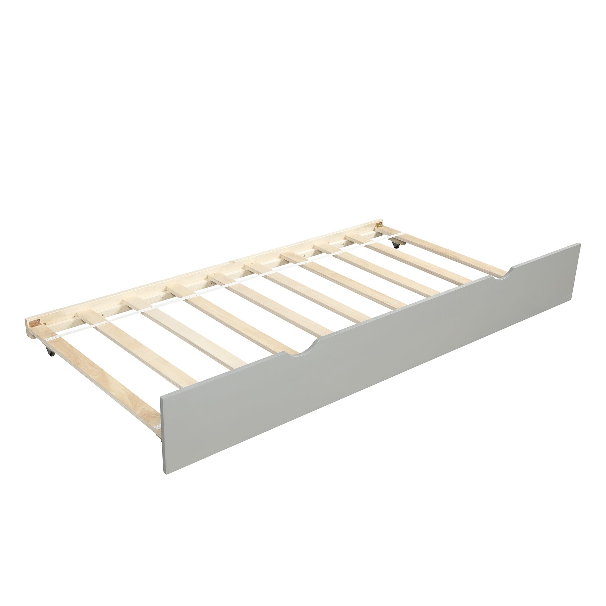 Bellemave® Twin Daybed with Trundle, White Wood Frame – Space Saving Bed for Bedroom & Living Room - Bellemave