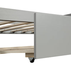 Bellemave® Twin Daybed with Trundle, White Wood Frame – Space Saving Bed for Bedroom & Living Room - Bellemave
