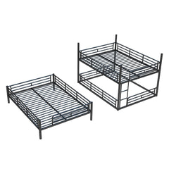 Bellemave® Twin, Full and Queen Size Metal Triple Bunk Bed with Full - Length Guardrails - Bellemave