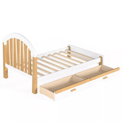 Bellemave® Twin & Full Size Platform Bed with Storage Drawer – Solid Wood Frame, No Box Spring - Bellemave