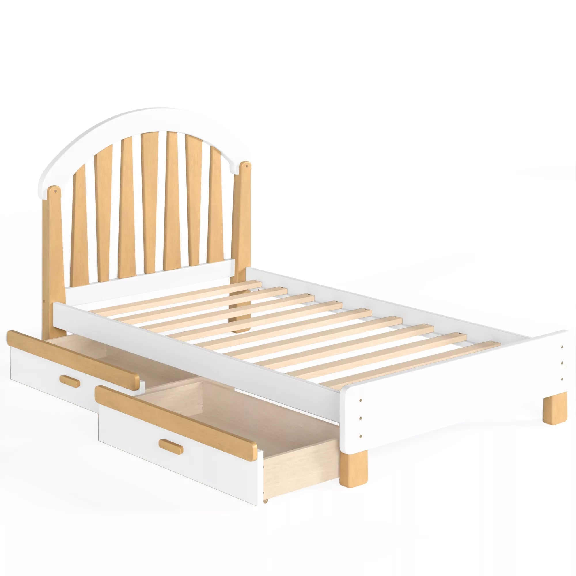 Bellemave® Twin & Full Size Platform Bed with Storage Drawer – Solid Wood Frame, No Box Spring - Bellemave