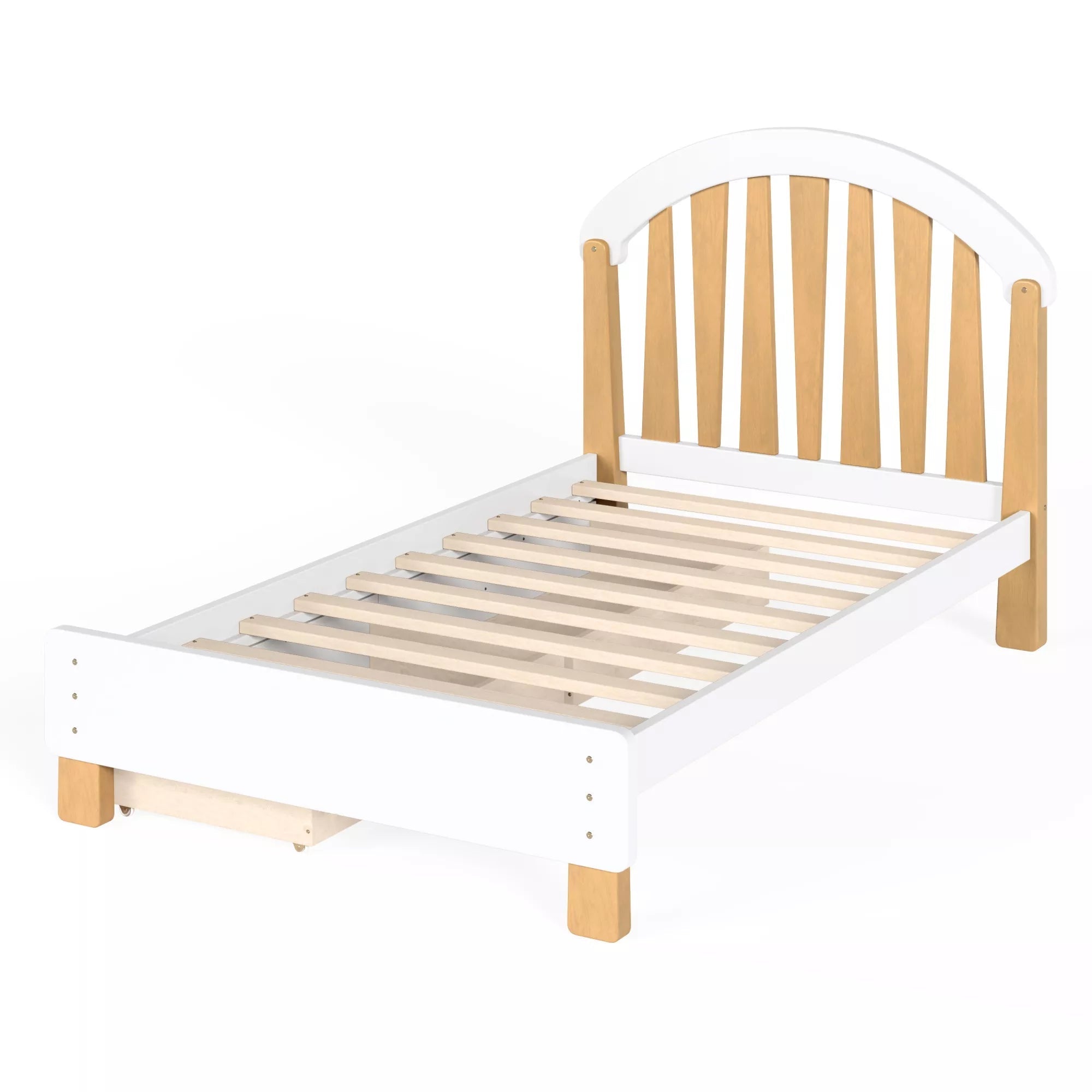Bellemave® Twin & Full Size Platform Bed with Storage Drawer – Solid Wood Frame, No Box Spring - Bellemave