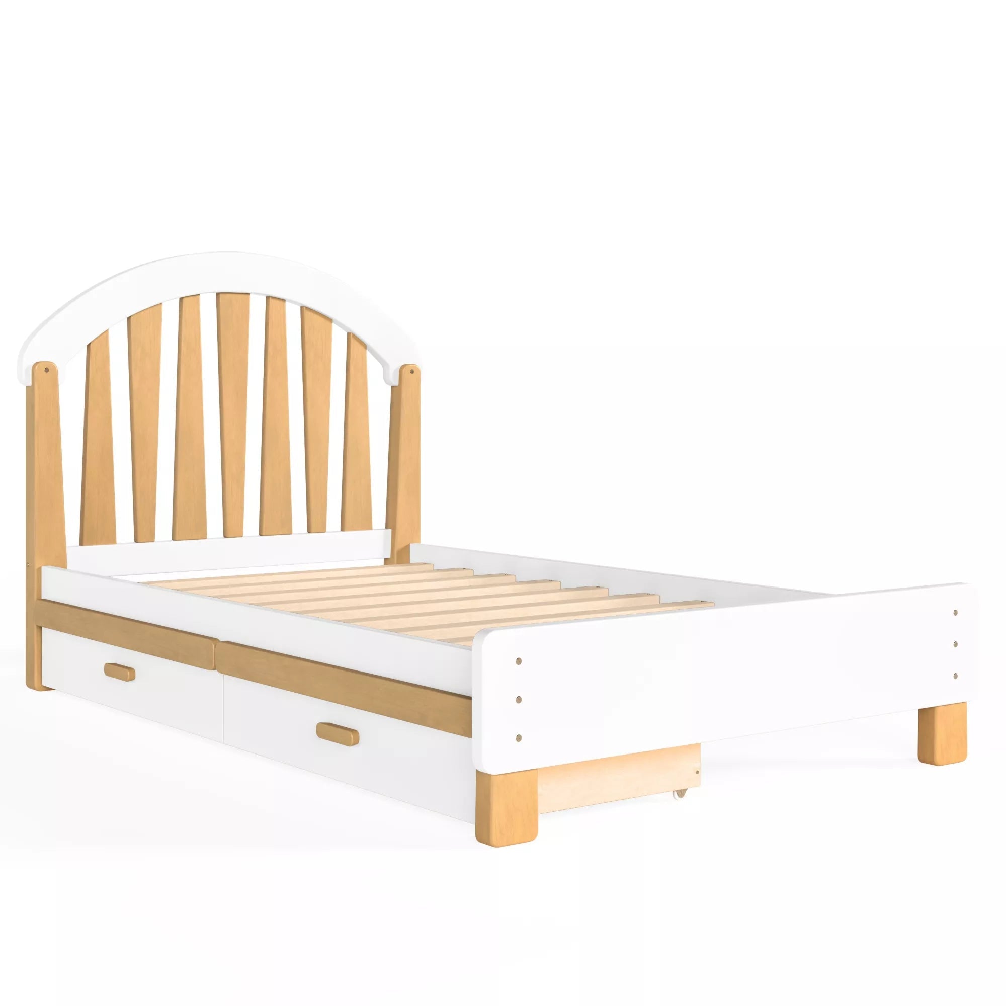 Bellemave® Twin & Full Size Platform Bed with Storage Drawer – Solid Wood Frame, No Box Spring - Bellemave