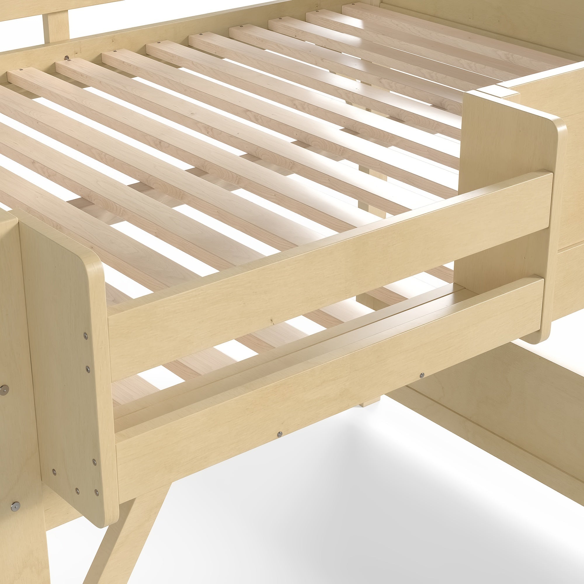 Bellemave® Twin Loft Bed with Storage Stairs and Built - in Wardrobe and Bedside Shelves, Wood Loft Bed for Kids, Teens, Adults, Gray - Bellemave