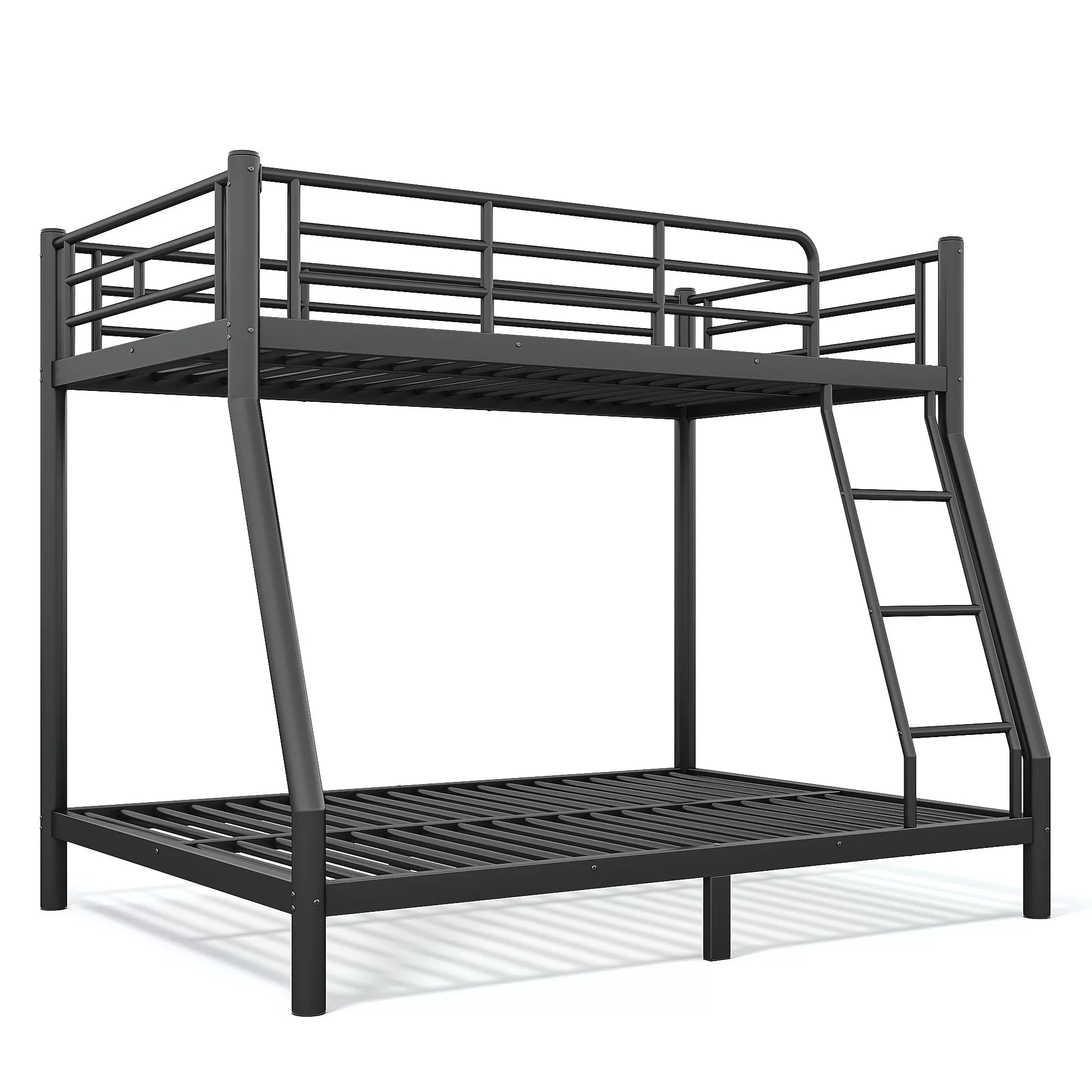 Bellemave® Twin over Full Bunk Bed, Space Saving Metal Frame with Noise-Reduced Design for Teens & Adults - Bellemave