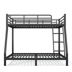 Bellemave® Twin over Full Bunk Bed, Space Saving Metal Frame with Noise-Reduced Design for Teens & Adults - Bellemave