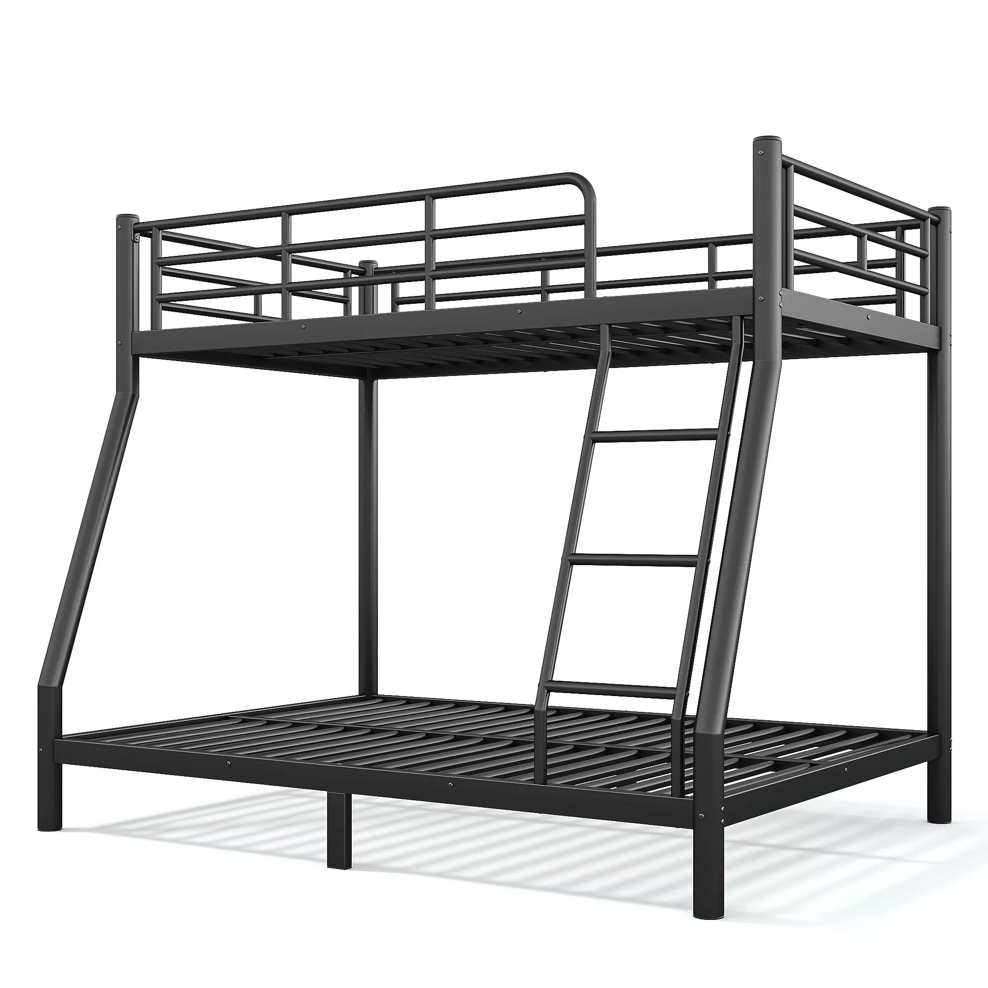 Bellemave® Twin over Full Bunk Bed, Space Saving Metal Frame with Noise-Reduced Design for Teens & Adults - Bellemave