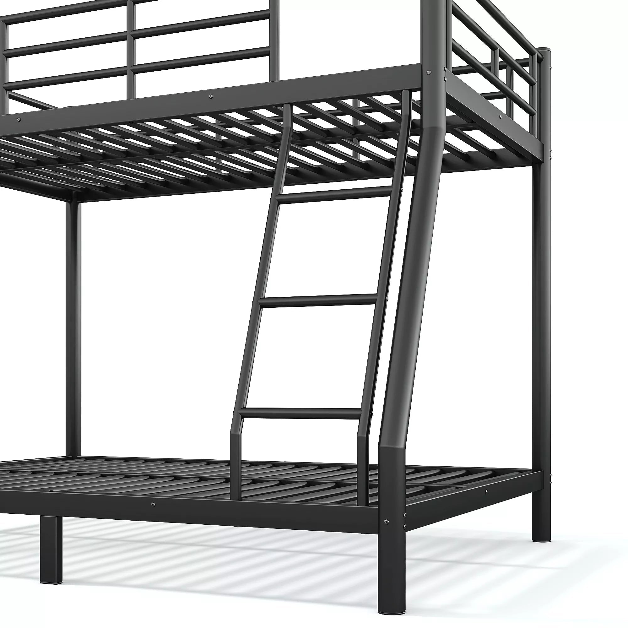 Bellemave® Twin over Full Bunk Bed, Space Saving Metal Frame with Noise-Reduced Design for Teens & Adults - Bellemave