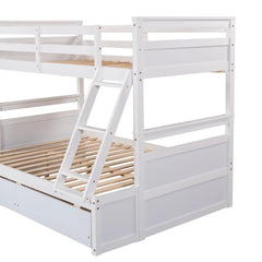Bellemave® Twin over Full Bunk Bed with 2 Drawers - Bellemave