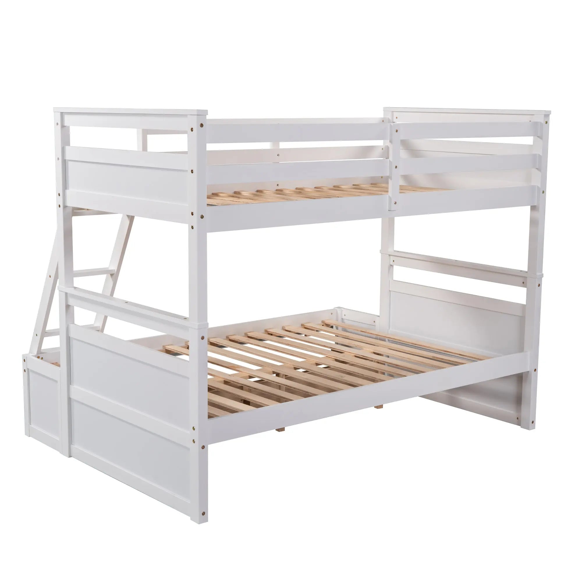 Bellemave® Twin over Full Bunk Bed with 2 Drawers - Bellemave