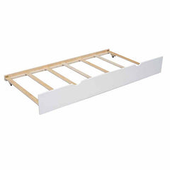 Bellemave® Twin over Full Bunk Bed with Ladder, Safety Guardrail and Twin Size Trundle - Bellemave