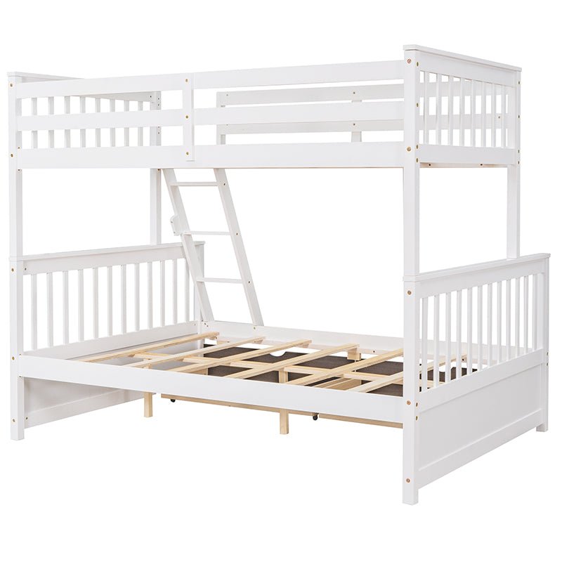 Bellemave® Twin over Full Bunk Bed with Ladders and Two Storage Drawers - Bellemave