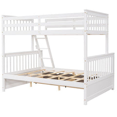 Bellemave® Twin over Full Bunk Bed with Ladders and Two Storage Drawers - Bellemave