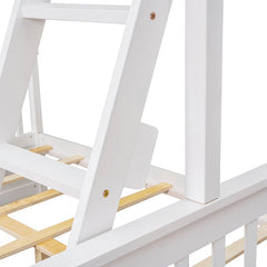 Bellemave® Twin over Full Bunk Bed with Ladders and Two Storage Drawers - Bellemave
