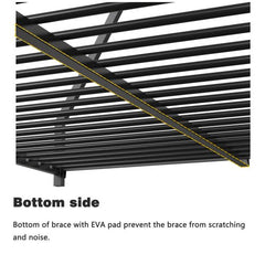 Bellemave® Twin over Full Bunk Bed with Mesh Guard Rail - Bellemave