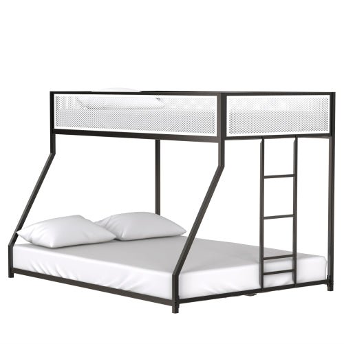 Bellemave® Twin over Full Bunk Bed with Mesh Guard Rail - Bellemave