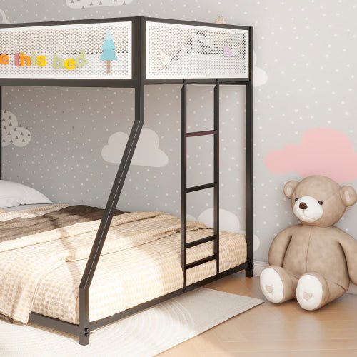Bellemave® Twin over Full Bunk Bed with Mesh Guard Rail - Bellemave