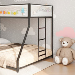 Bellemave® Twin over Full Bunk Bed with Mesh Guard Rail - Bellemave