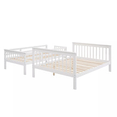 Bellemave® Twin Over Full Bunk Bed with Storage Stairs & Guardrail, Wooden Bunk Bed Frame with Storage Shelves for Kids, Teens & Adults - Bellemave