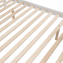 Bellemave® Twin Over Full Bunk Bed with Storage Stairs & Guardrail, Wooden Bunk Bed Frame with Storage Shelves for Kids, Teens & Adults - Bellemave