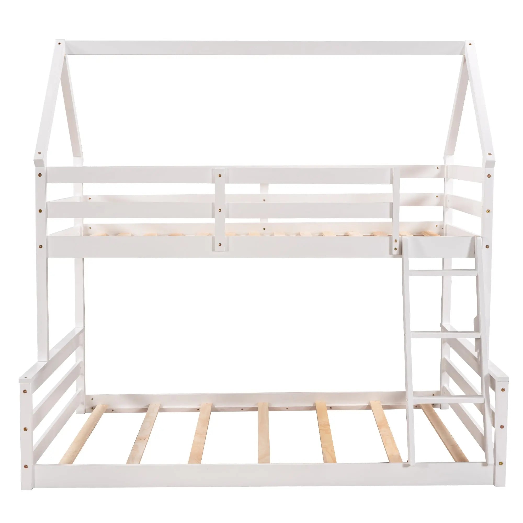 Bellemave® Twin over Full House Bunk Bed with Built - in Ladder - Bellemave